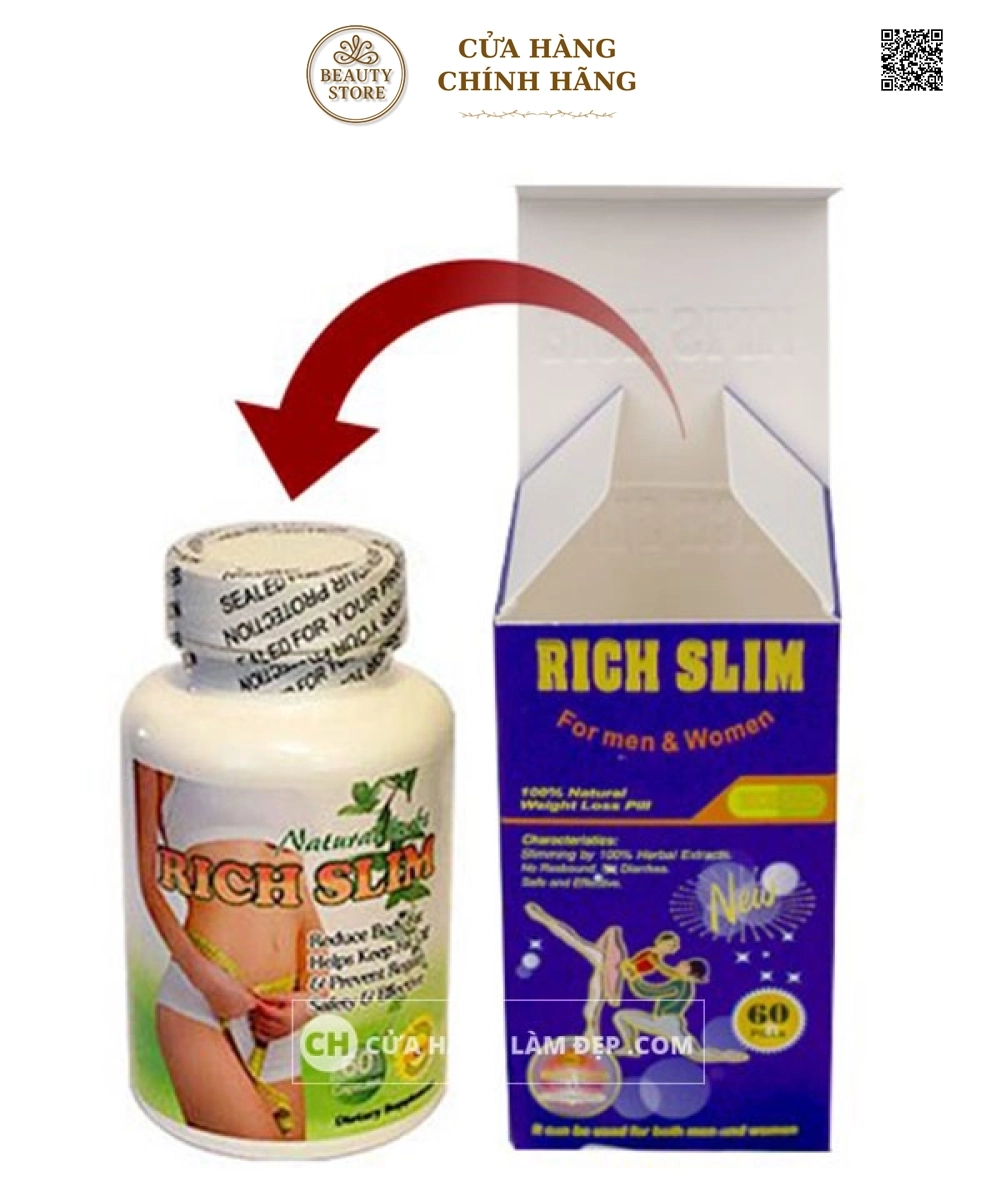 Viên Uống Rich Slim USA Mẫu Mới 2019