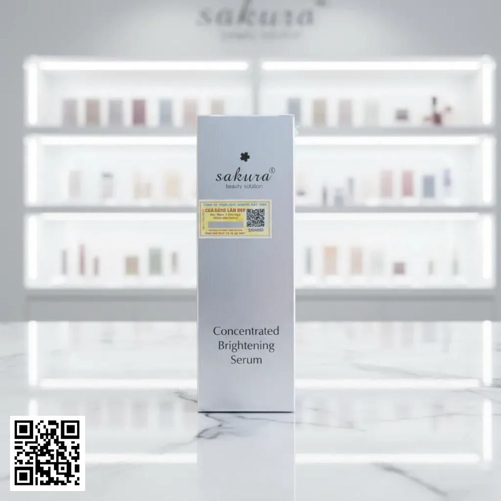 Serum Dưỡng Da Trắng Sáng, Giảm Các Dấu Hiệu Lão Hóa Sakura Concentrated Brightening Serum Từ Nhật Bản