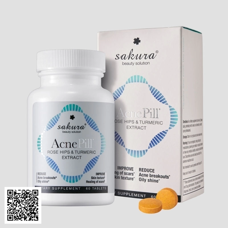 Viên Uống Giảm Mụn, Xóa Tan Sẹo Thâm Sakura Acnepill