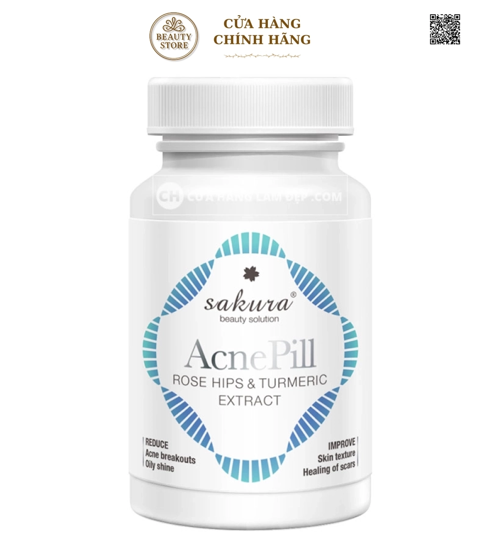 Viên Uống Giảm Mụn, Xóa Tan Sẹo Thâm Sakura Acnepill