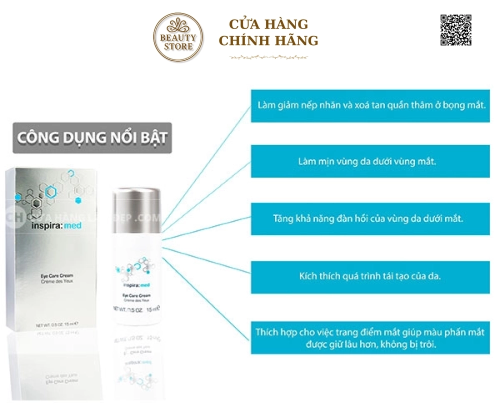 Kem Xóa Thâm Quầng Mắt Inspira Eye Care Cream 15ml