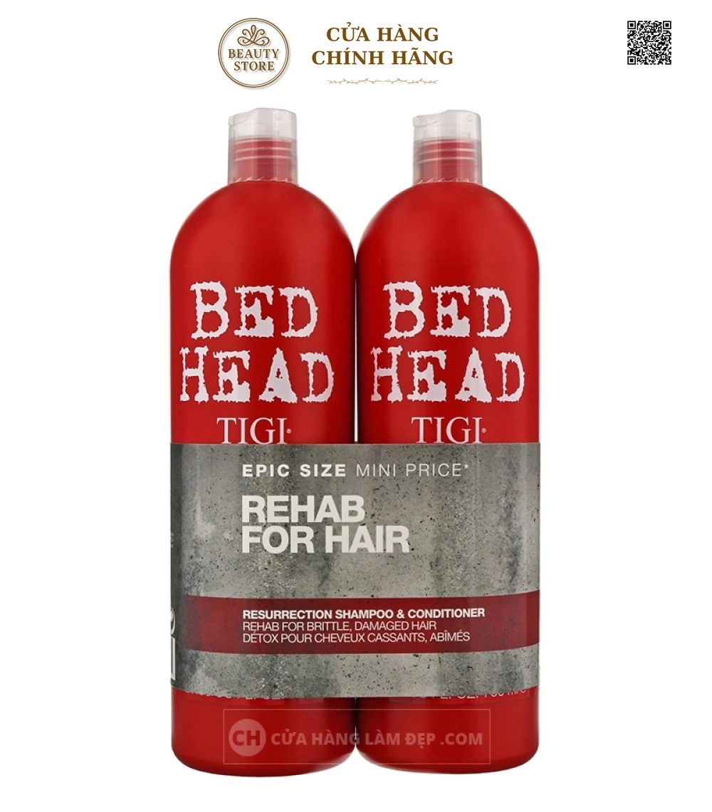Bộ Dầu Gội Xả Phục Hồi Hư Tổn Số 3 Tigi Bed Head