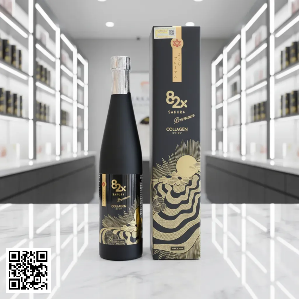Nước Uống 82x Collagen Sakura Tái Tạo Da Săn Chắc ,Trắng Sáng