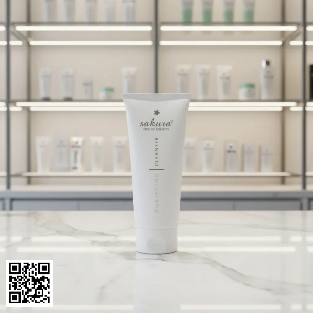 Sữa Rửa Mặt Chăm Sóc Da Nhờn Mụn Sakura Purifying Cleanser Nhật Bản 100ml