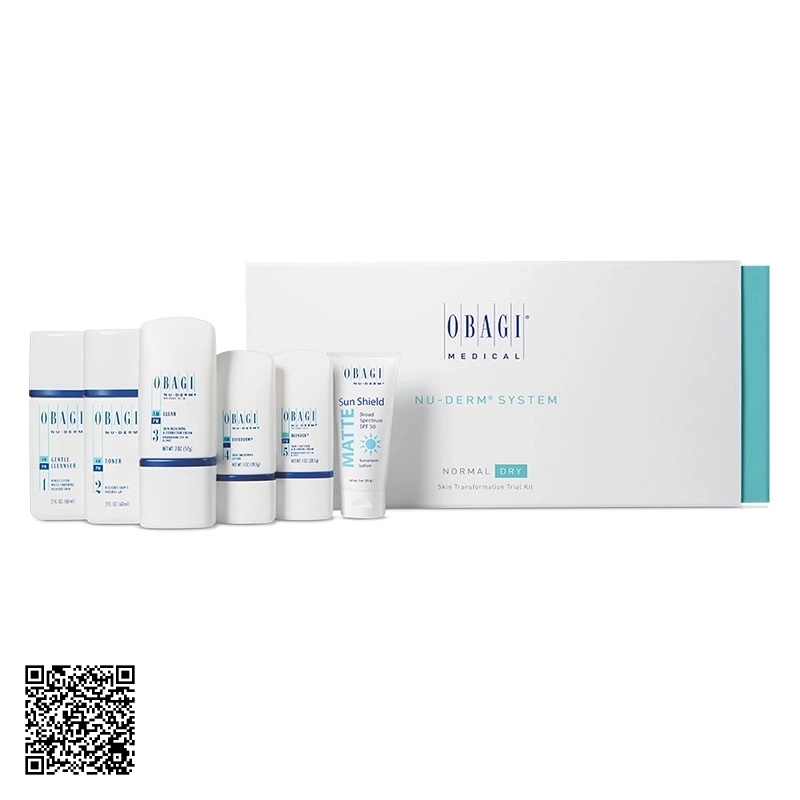 Set Mờ Nám Mini Cho Da Khô Obagi Nu-Derm Travel Kit Normal-Dry Mỹ