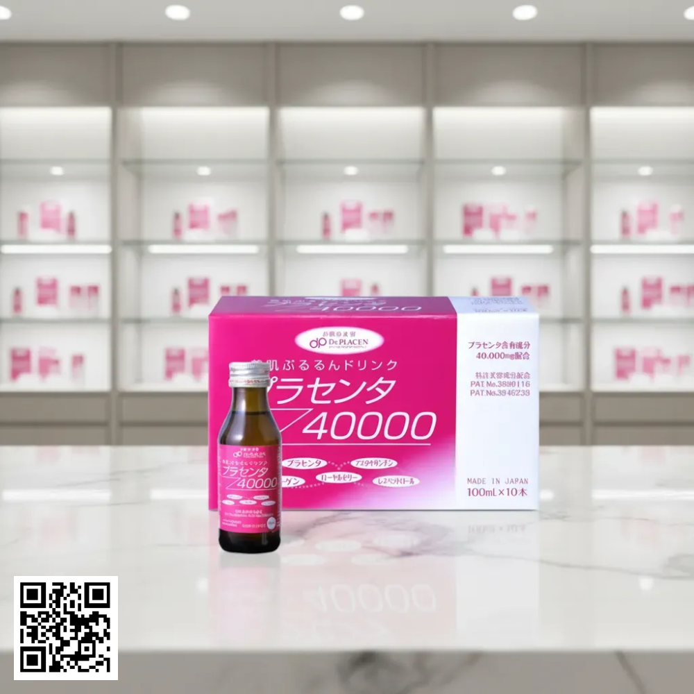 Nước Uống Tinh Chất Nhau Thai Plan Do See Placenta 40000 Nhật Bản (Hộp 10 Chai x 100ml)