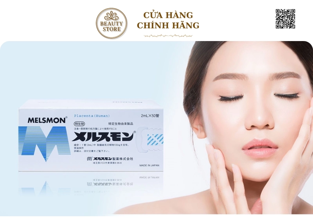 Tinh Chất Tế Bào nhau thai Melsmon Nhật Bản (Hộp 2ml x 50 ống)