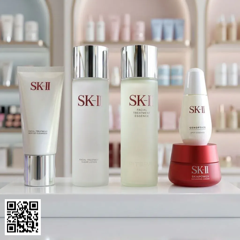 Trọn Bộ Mỹ Phẩm Dưỡng Da SK-II Dưỡng Trắng Da Hỗ Trợ Ngừa Lão Hóa Da Của Nhật Bản 5 Sản Phẩm 