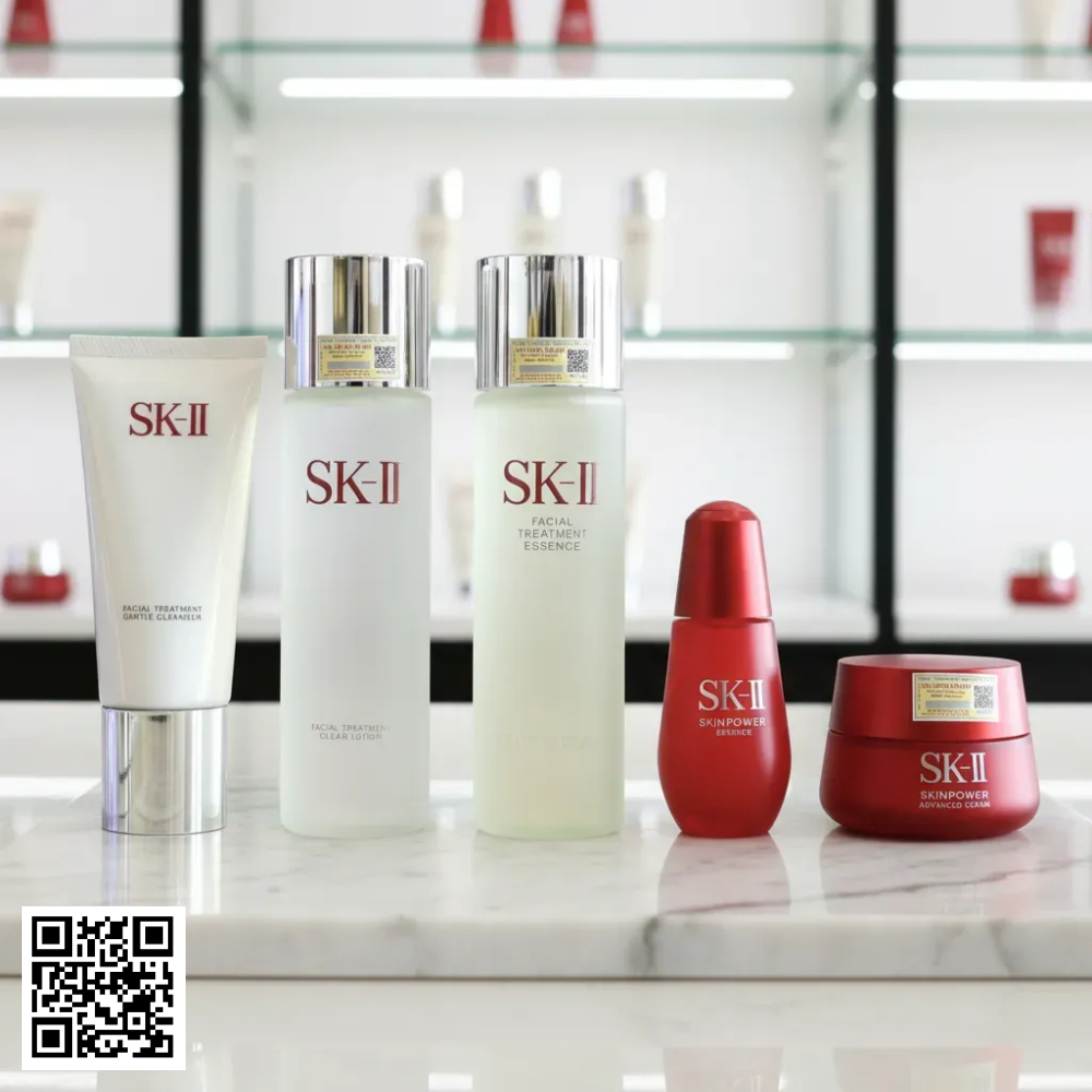 Bộ Mỹ Phẩm Dưỡng Da SK-II Dưỡng Ẩm Hỗ Trợ Ngừa Lão Hóa Nâng Cơ Da Của Nhật Bản 5 Sản Phẩm .