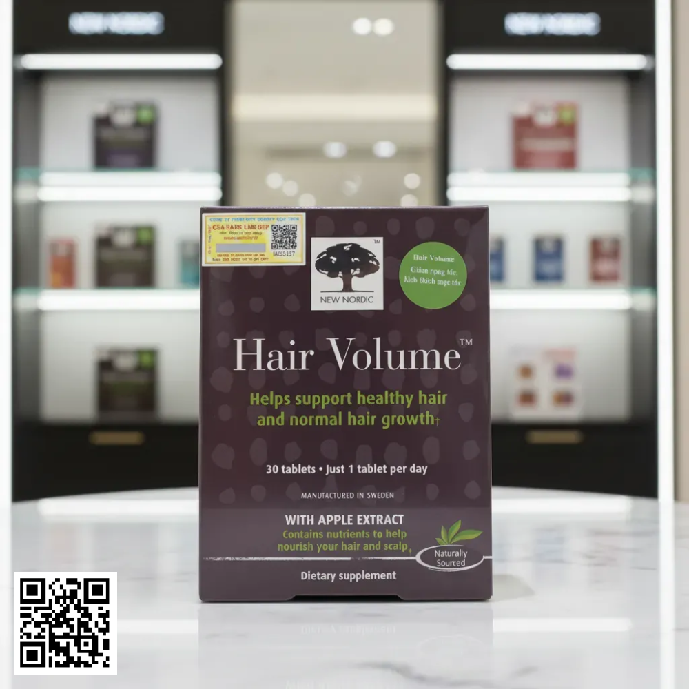 Viên Uống Mọc Tóc Hair Volume New Nordic Từ Thụy Điển 30 Viên