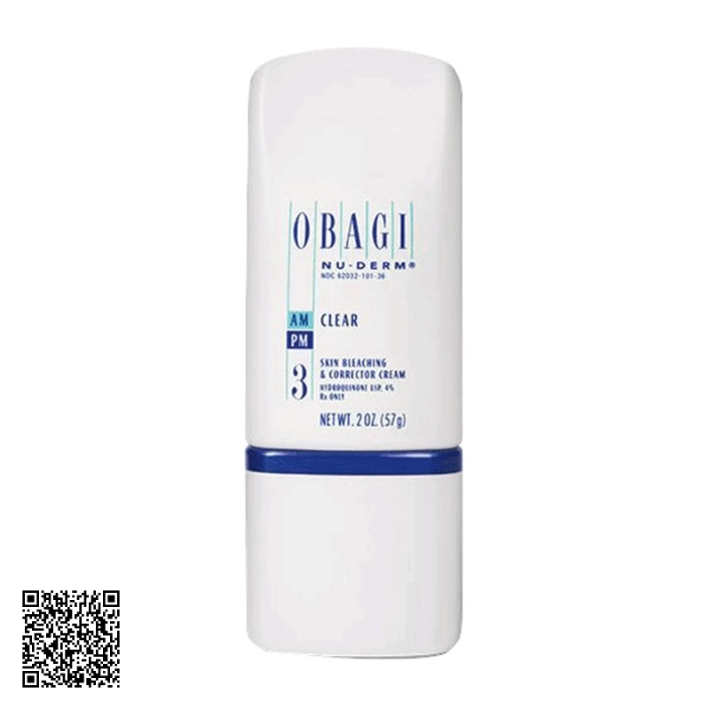Kem Nu-Derm Clear 3 Obagi Mờ Nám Tàn Nhang Đồi Mồi 57gr Mỹ