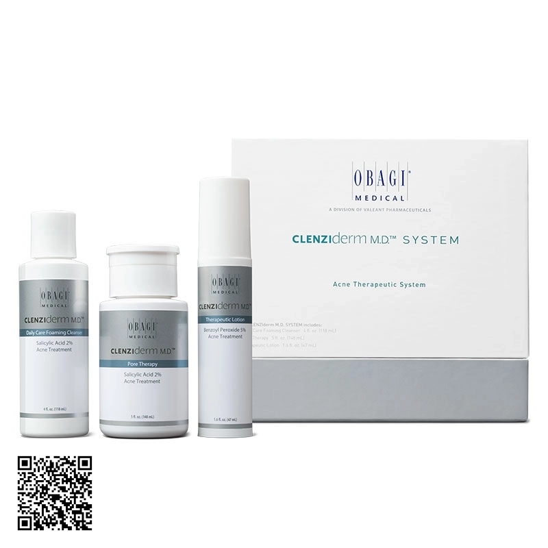Bộ Clenziderm M.D.System Obagi Giảm Mụn 3 Bước Mỹ