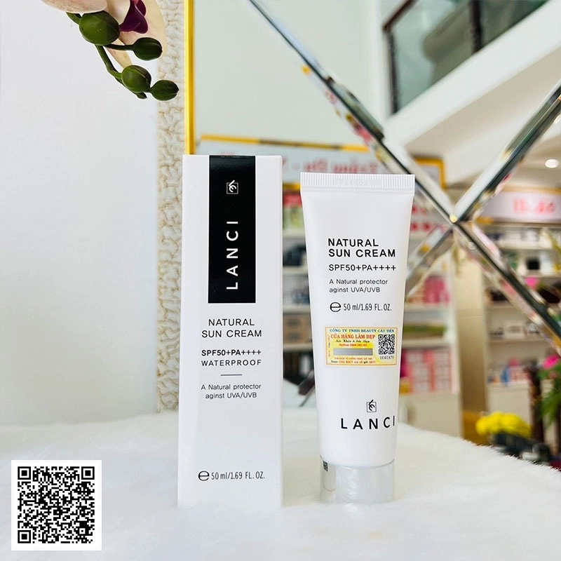 Kem Chống Nắng Natural Sun Cream SPF50+ PA++++ Lanci 30ml Hàn Quốc