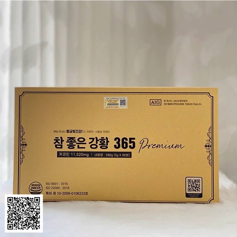 Tinh Nghệ Nano Curcumin 365 Premium Hàn Quốc 96 Tép