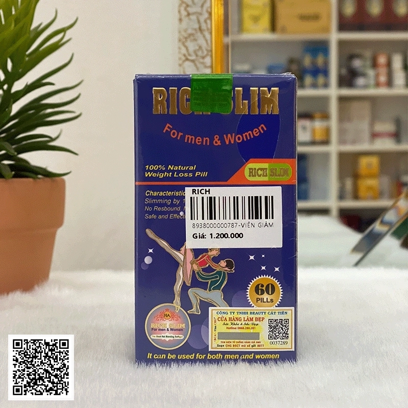 Viên Uống Giảm Cân RICH SLIM For Men and Women USA Hộp 60 Viên .