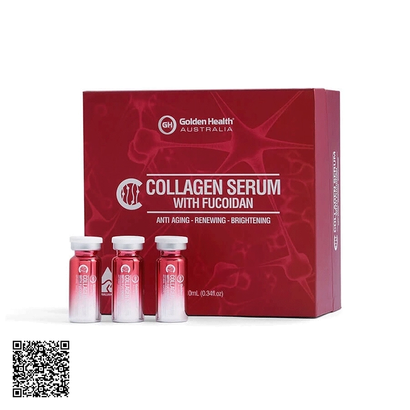 Tinh Chất Collagen Serum With Fucoidan Golden Health Của Úc Hộp 6 Lọ 10ml