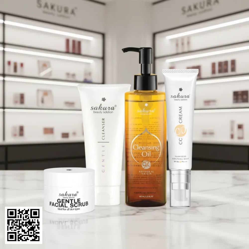 Bộ Chăm Sóc Da Mặt Cơ Bản Sakura Nhật Bản