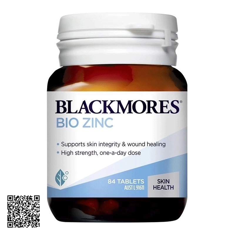 Thực Phẩm Bảo Vệ Sức Khỏe, Bổ Sung Kẽm Blackmores Bio Zinc Úc 84 Viên