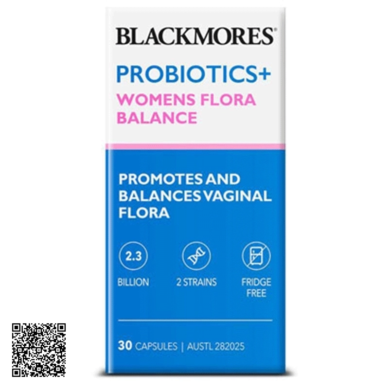 Viên Uống Men Vi Sinh Phụ Nữ Blackmores Probiotics+ Womens Flora Balance Úc 30 Viên