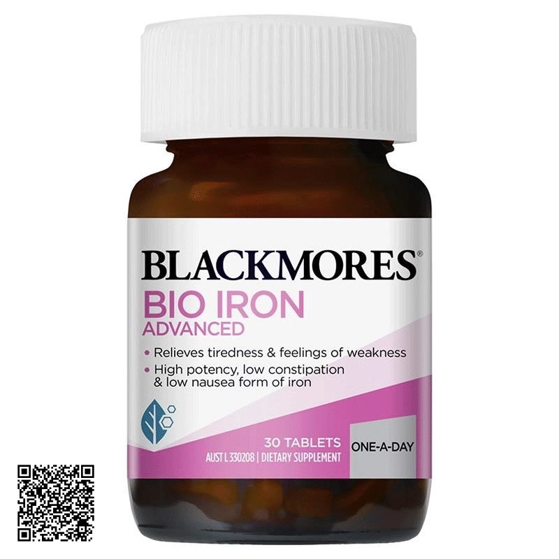 Viên Uống Bổ Sung Sắt Blackmores Bio Iron Advanced Úc 30 Viên