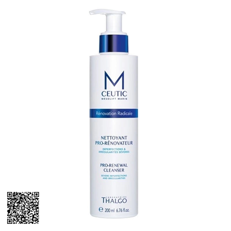 Bọt Rửa Mặt Và Làm Sạch Tế Bào Chết Thalgo Mceutic Pro Renewal Cleanser Pháp 200ml