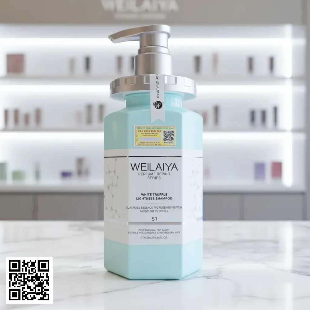 Dầu Gội Weilaiya White Truffle Lightness Shampoo Phục Hồi Đa Tầng Trứng Cá Tầm Từ Trung Quốc 450ml