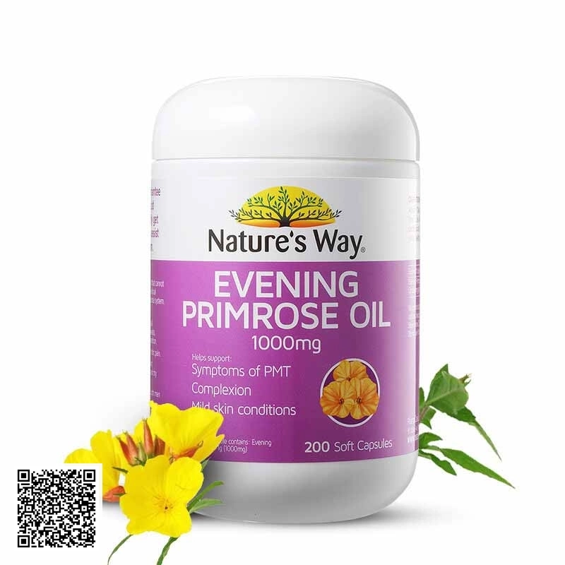 Viên Uống Natures Way Evening Primrose Oil 1000mg Hỗ Trợ Da Và Nội Tiết Của Úc 200 Viên