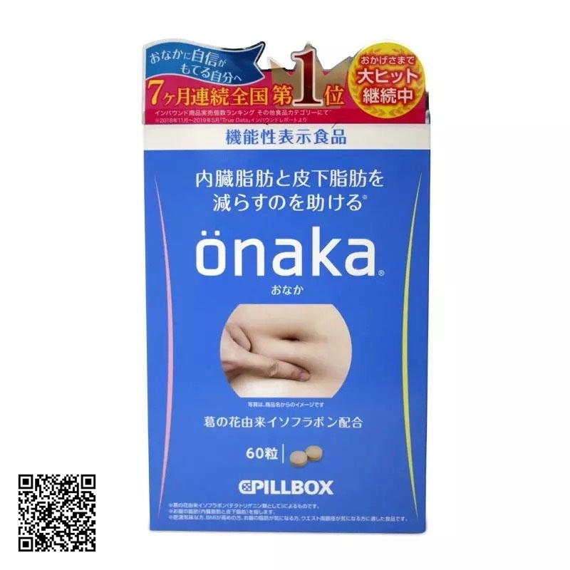 Viên Giảm Mỡ Bụng Onaka Pillbox Nhật Bản 60 Viên