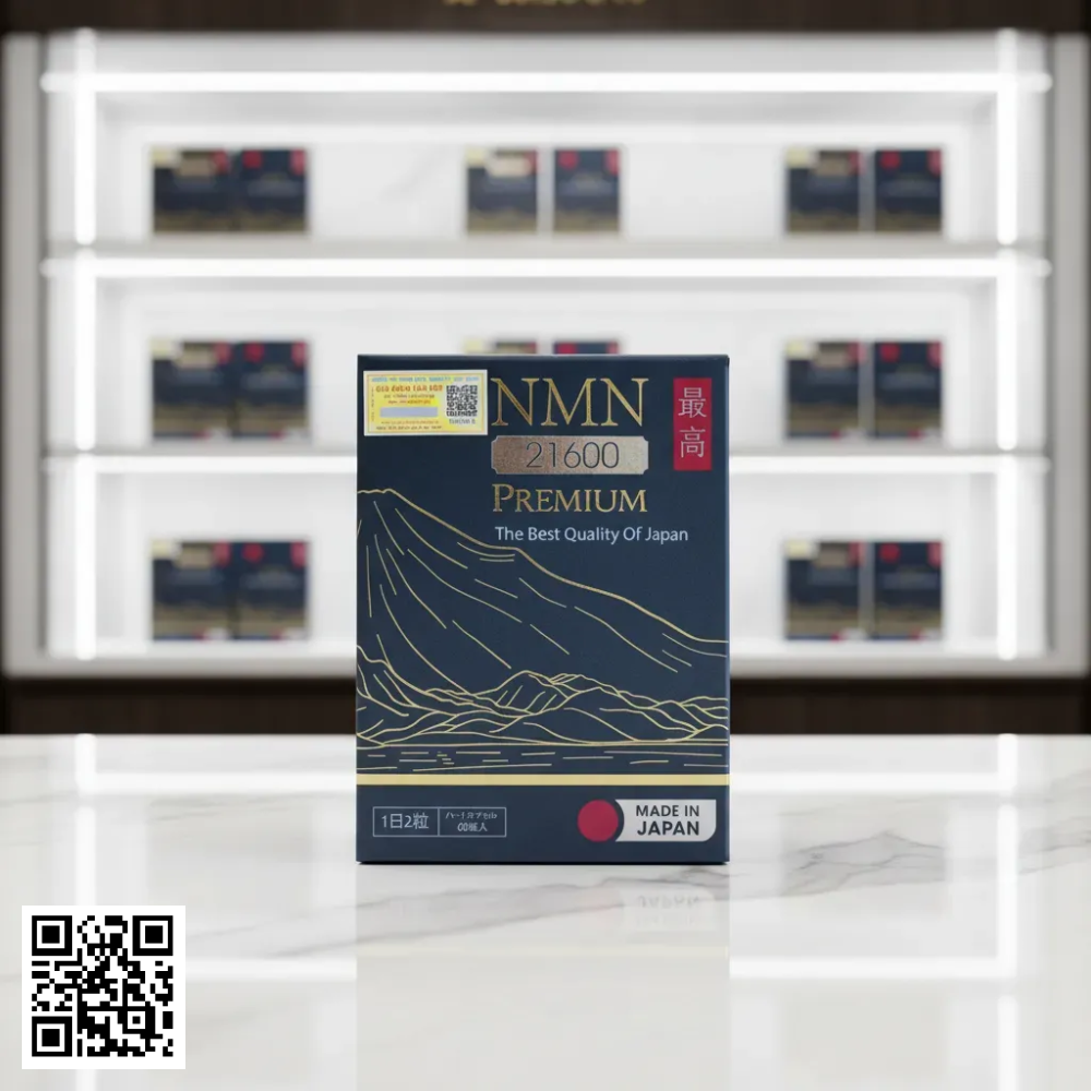 Viên Uống Trẻ Hóa Cơ Thể NMN Premium 21600 Của Nhật Bản 60 Viên/Lọ