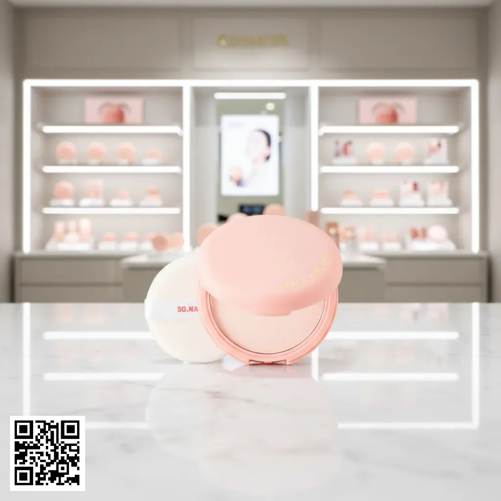Phấn Bột Dành Cho Nách So.Natural Peach Dao Pact Của Hàn Quốc 10g