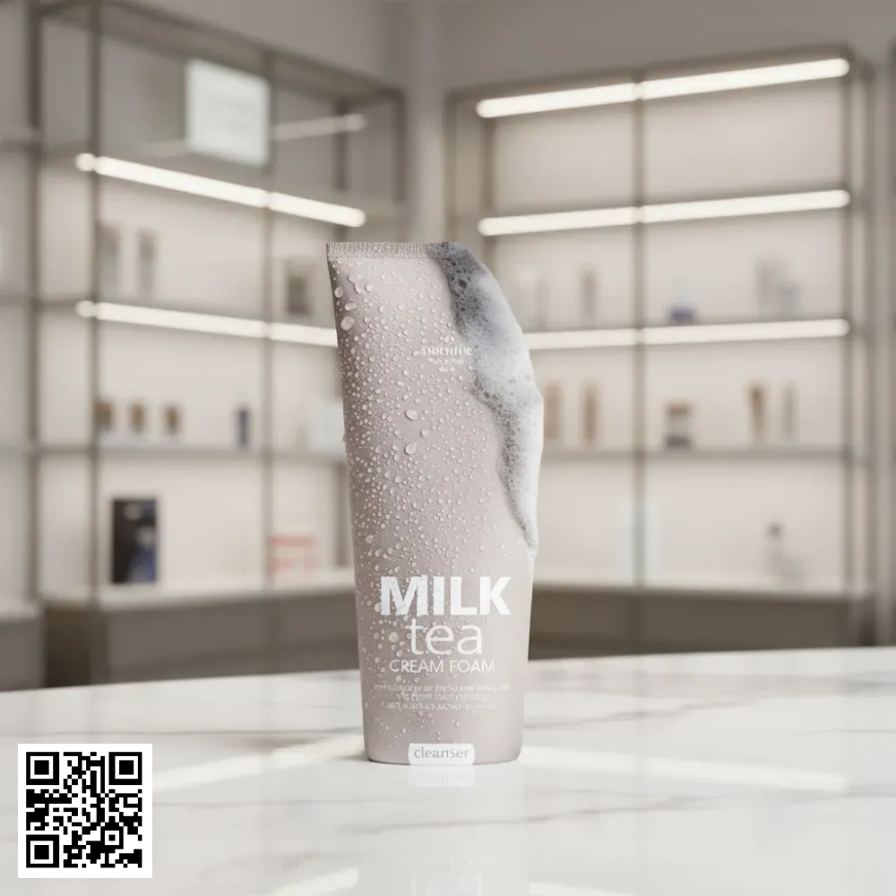 Sữa Rửa Mặt Cấp Ẩm Milk Tea Cream Foam Hàn Quốc 200ml