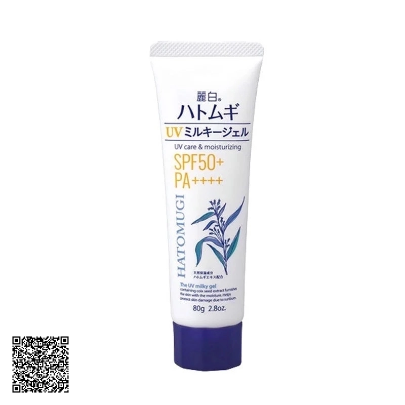 Kem Chống Nắng Cho Mặt Và Toàn Thân Hatomugi UV Care & Moisturizing Milky Gel SPF50+/PA++++ Của Nhật 80g