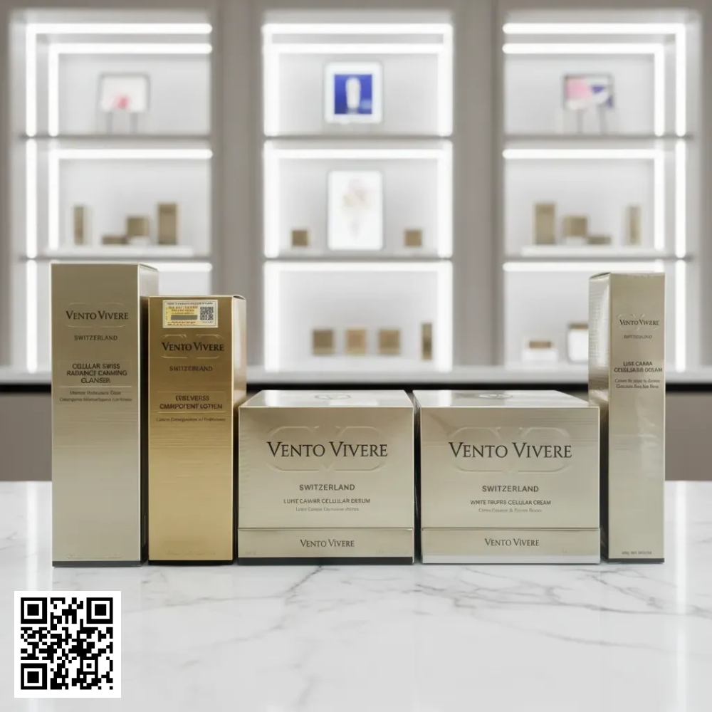 Bộ Sản Phẩm Dưỡng Trắng Da Vento Vivere Của Thuỵ Sĩ