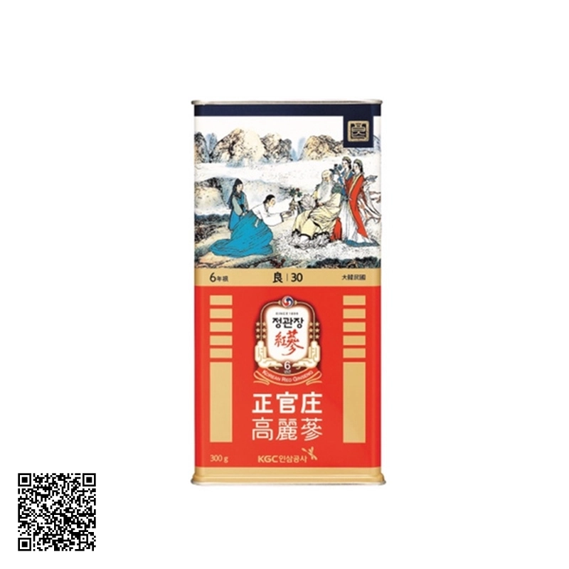 Hồng Sâm Củ Khô KGC Korean Red Ginseng Số 30 Hộp Thiếc 300g
