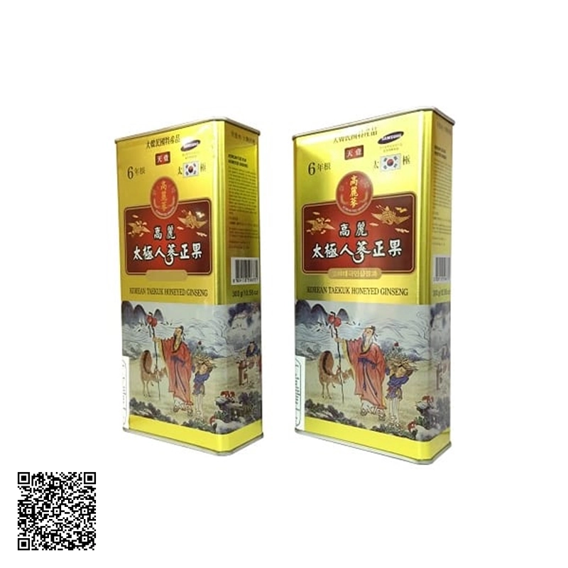Hồng Sâm Thái Cực Tẩm Mật Ong Daedong Korean Taekuk Honeyed Ginseng Hộp Thiếc 600g