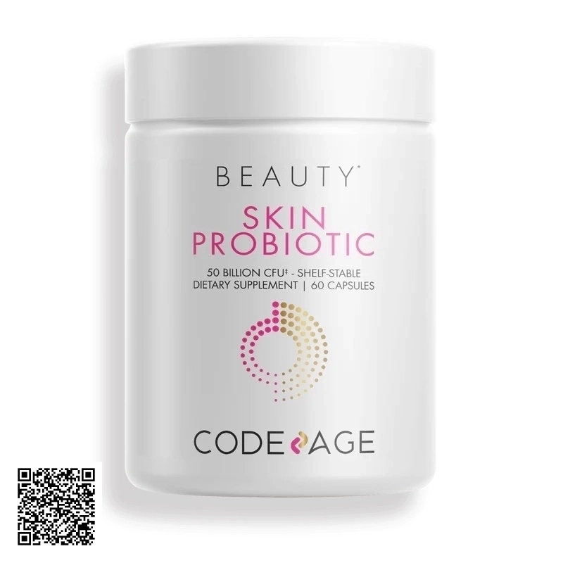 Viên Lợi Khuẩn Cho Da CodeAge Beauty Skin Probiotic Từ Mỹ 60 Viên