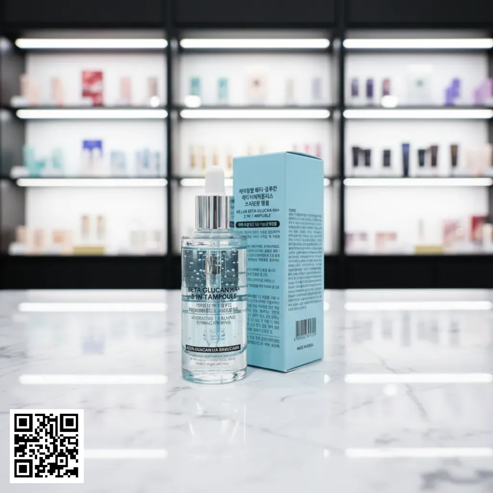 Serum dưỡng trắng phục hồi da Kr.Lab+ Beta-Glucan HA+ 3-In-1 Ampoule Từ Hàn Quốc 