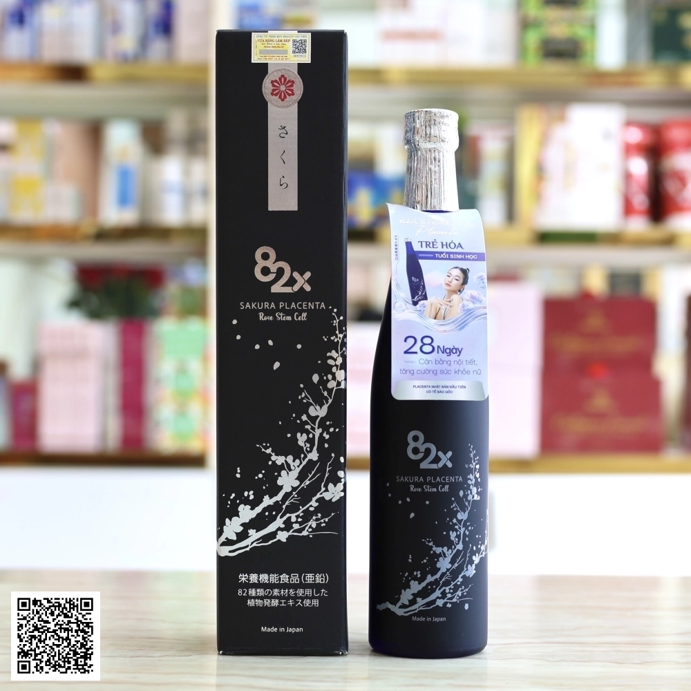 Nước Uống 82x Sakura Placenta Rose Stem Cell Từ Nhật Bản 500ml