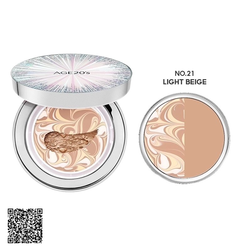 Phấn Tươi AGE 20s Essence Cover Pact Original Ex Intense Cover #21 Light Beige