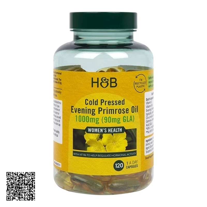 Tinh Dầu Hoa Anh thảo Holland & Barrett Cold Pressed Evening Primrose Oil 1000mg 120 Viên