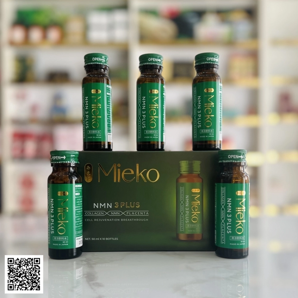 Nước Uống Mieko NMN 3 Plus Từ Nhật Bản Hộp 10 Chai