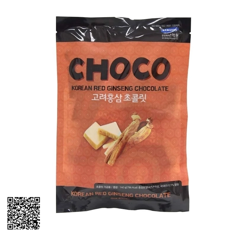 Kẹo Hồng Sâm Socola Daedong Choco Korean Red Ginseng Chocolate 140gr