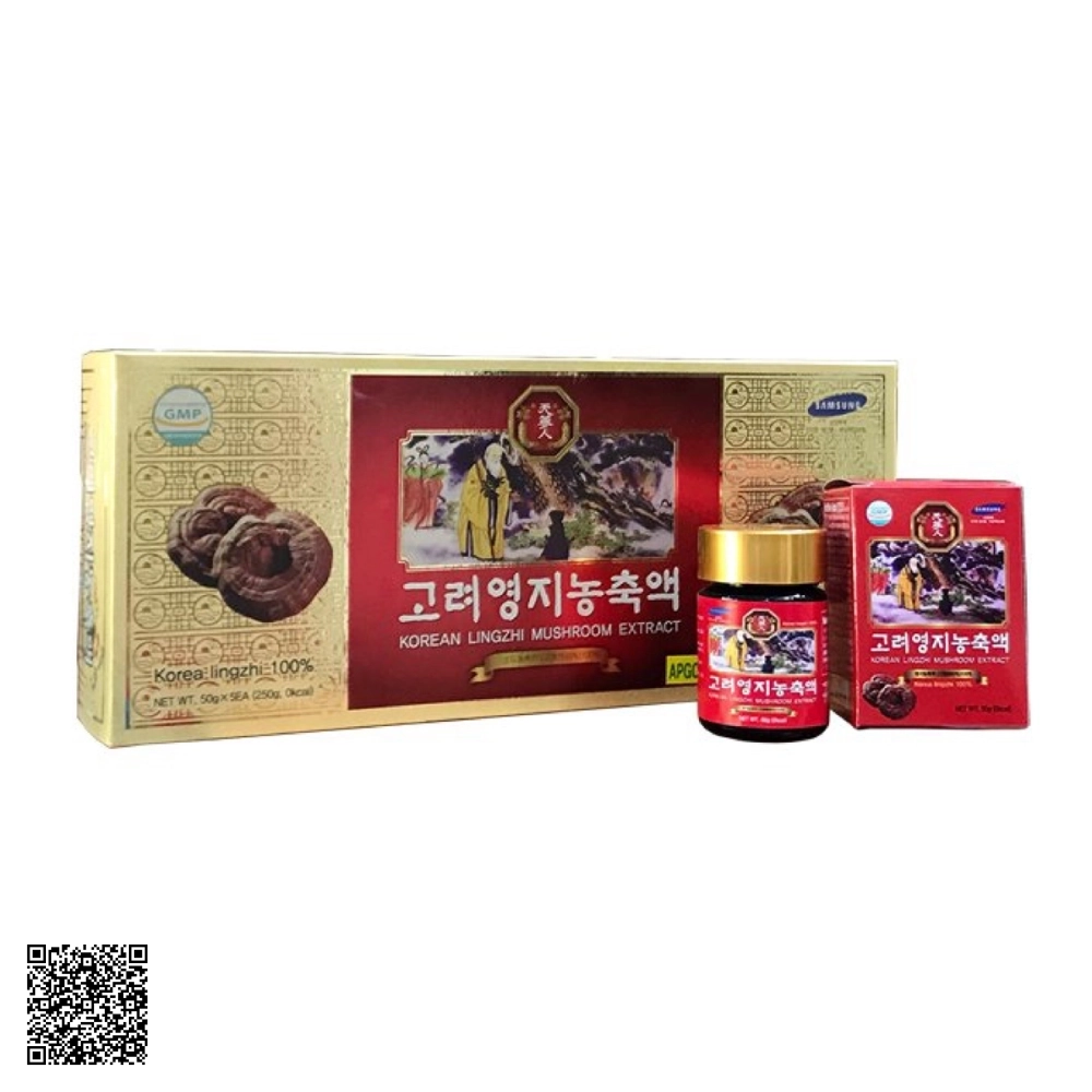Cao Linh Chi Đỏ Bio Apgold Korean Lingzhi Mushroom Extract Từ Hàn Quốc 250g