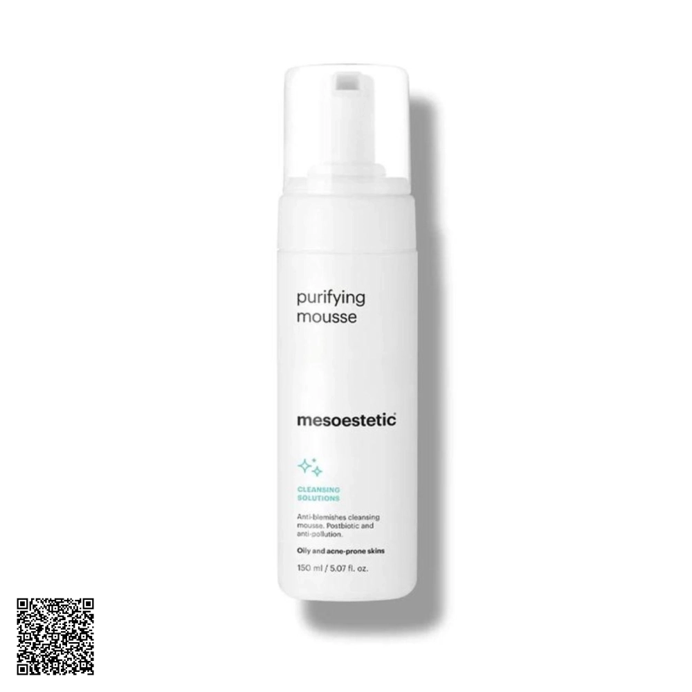 Sữa Rửa Mặt Cho Da Mụn Mesoestetic Cleansing Solutions Purifying Mousse Từ Tây Ban Nha 150ml