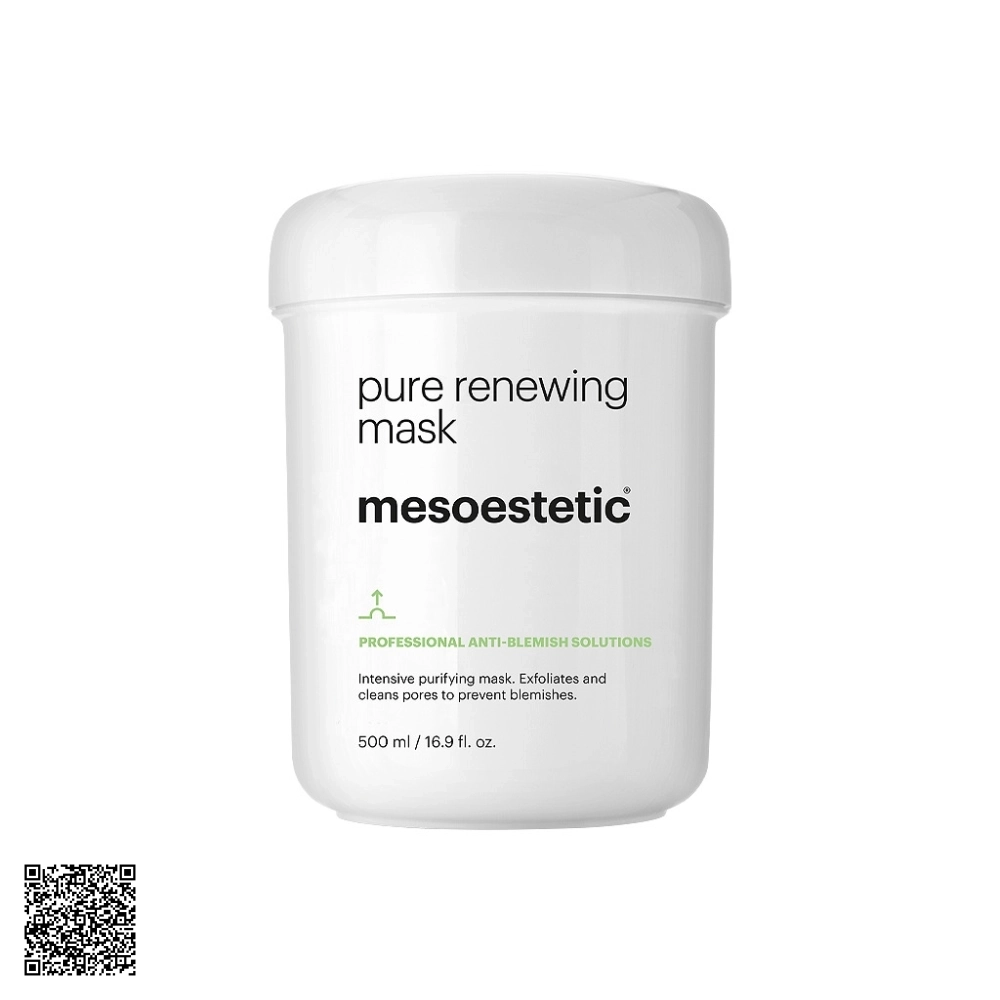 Mặt Nạ Làm Sạch Giảm Viêm Mesoestetic Anti-Blemish Solutions Pure Renewing Mask Từ Tây Ban Nha 500ml