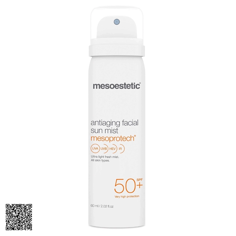 Xịt Chống Nắng Mesoestetic Mesoprotech Antiaging Facial Sun Mist SPF50+ Từ Tây Ban Nha 60ml