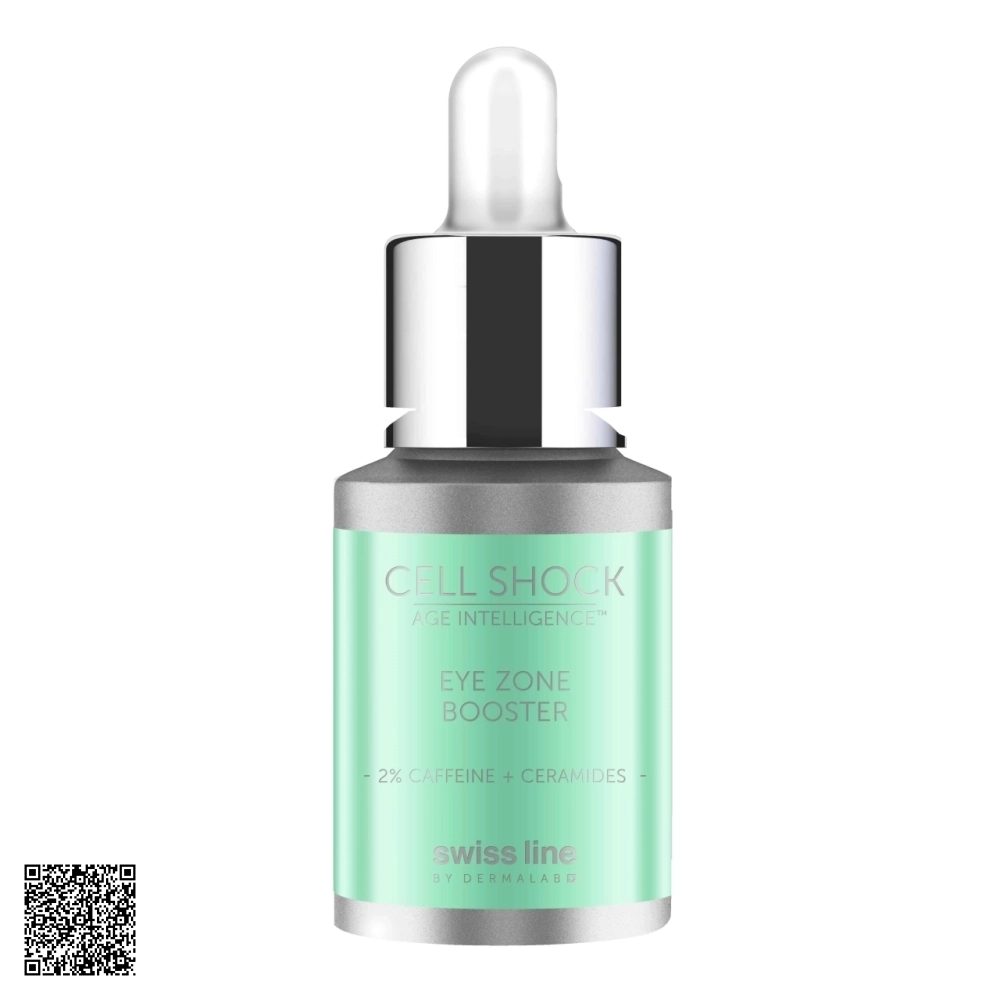 Tinh Chất Xóa Bọng Mỡ, Quầng Thâm Mắt Swissline Cell Shock Age Intelligence Eye Zone Booster Từ Thụy Sĩ 15ml