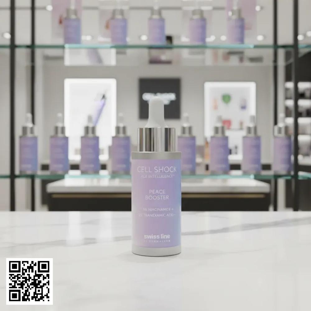 Tinh Chất Giảm Kích Ứng Làm Dịu Da Swissline Cell Shock Age Intelligence Peace Booster Từ Thuỵ Sĩ 50ml
