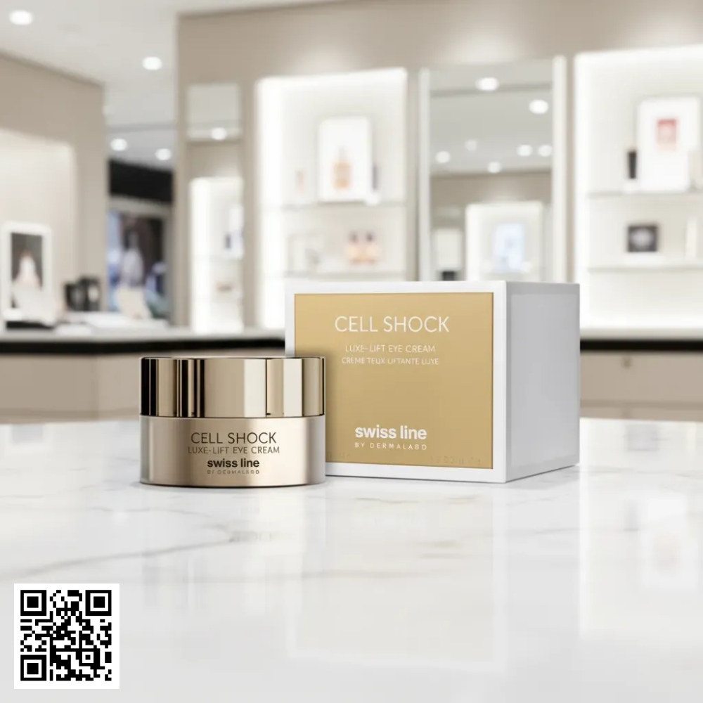 Kem Hỗ Trợ Ngừa Lão Hóa Da Vùng Mắt Swissline Cell Shock Luxe-Lift Eye Cream Từ Thuỵ Sĩ 15ml