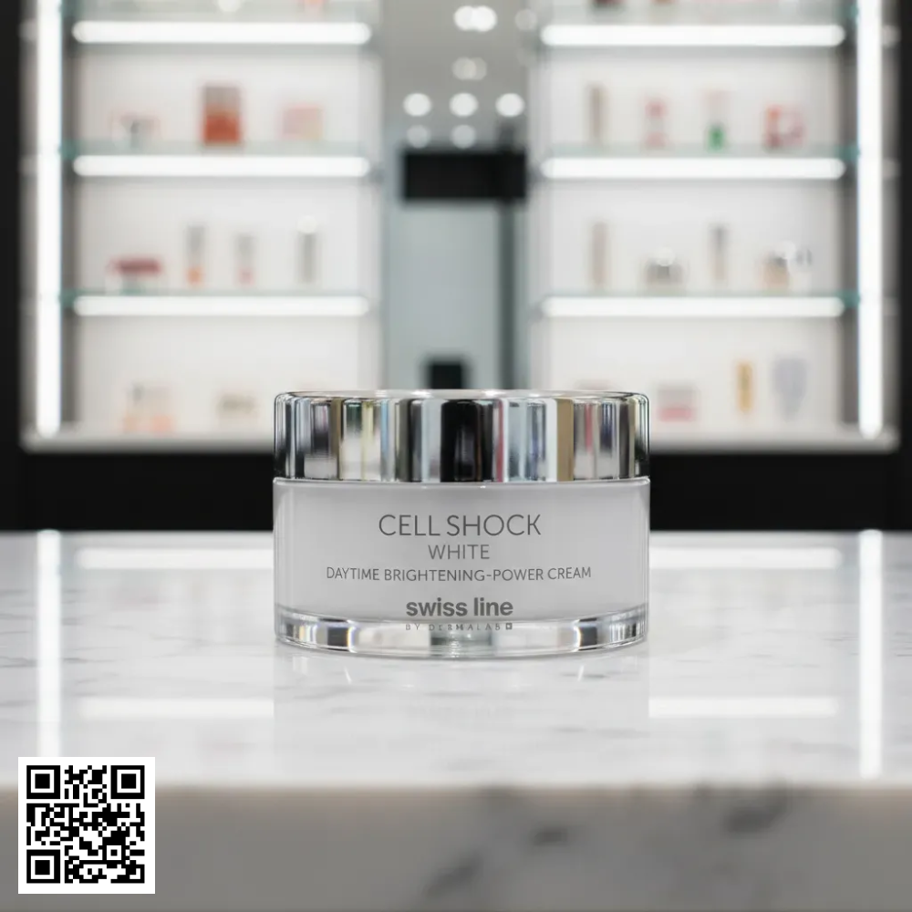 Kem Dưỡng Trắng Da Ban Ngày Swissline Cell Shock White Daytime Brightening-Power Cream Từ Thuỵ Sĩ 50ml